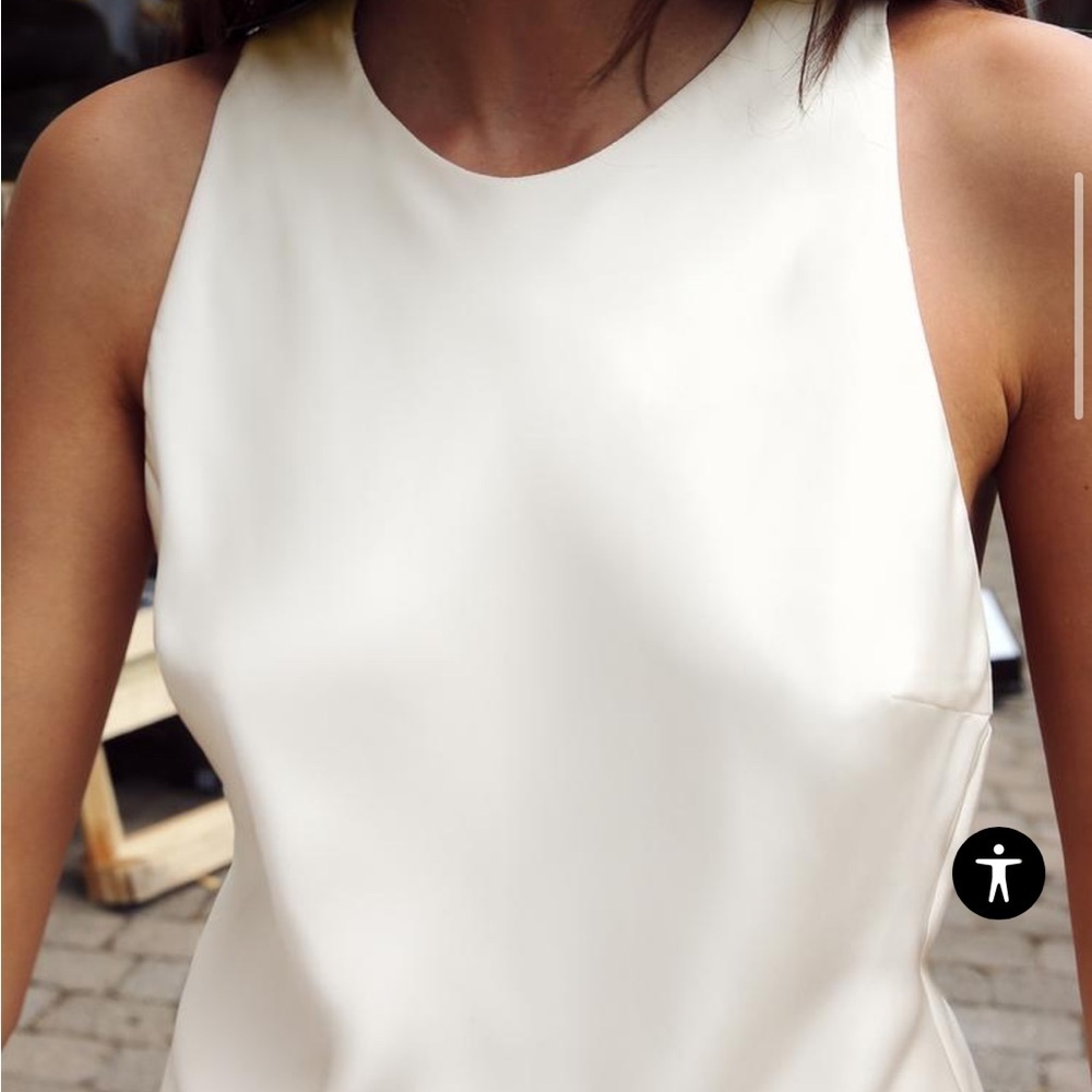 Zara Cream Midi Slip Dress with Open Back - Picture 9 of 9